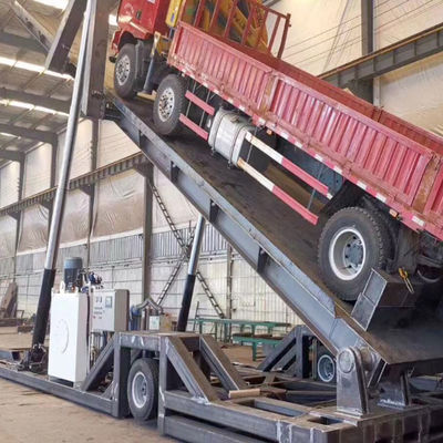 Enclosed Hydraulic Truck Unloader With Side And Backward Flipping For Efficient Cargo Handling